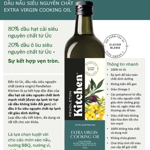 Dầu ăn ép lạnh siêu nguyên chất Pendleton Kitchen 750ml dau an ep lanh sieu nguyen chat 750ml1