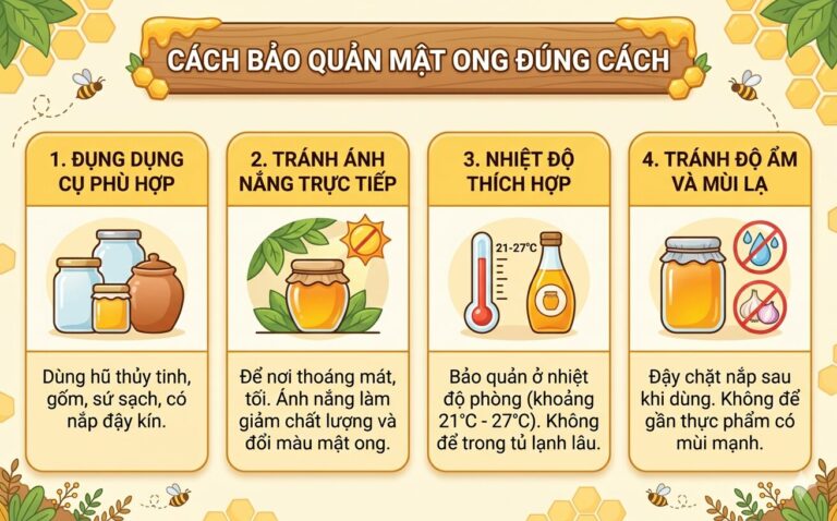 cach bao quan mat ong