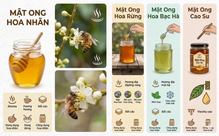 So Sánh Mật Ong Hoa Nhãn Với Một Số Loại Mật Ong Khác